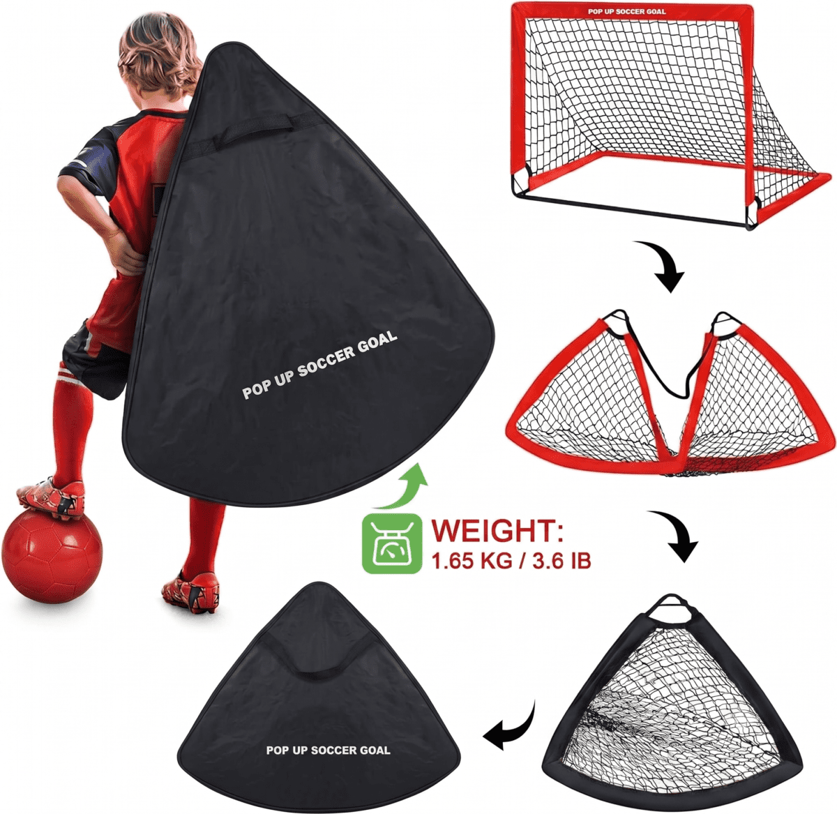Pop-Up Football Goal Net